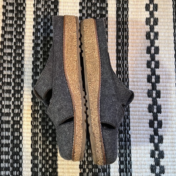 HAFLINGER Grizzly Gray wool scuffs slide on shoes EUR 40 US 9 - Picture 2 of 6